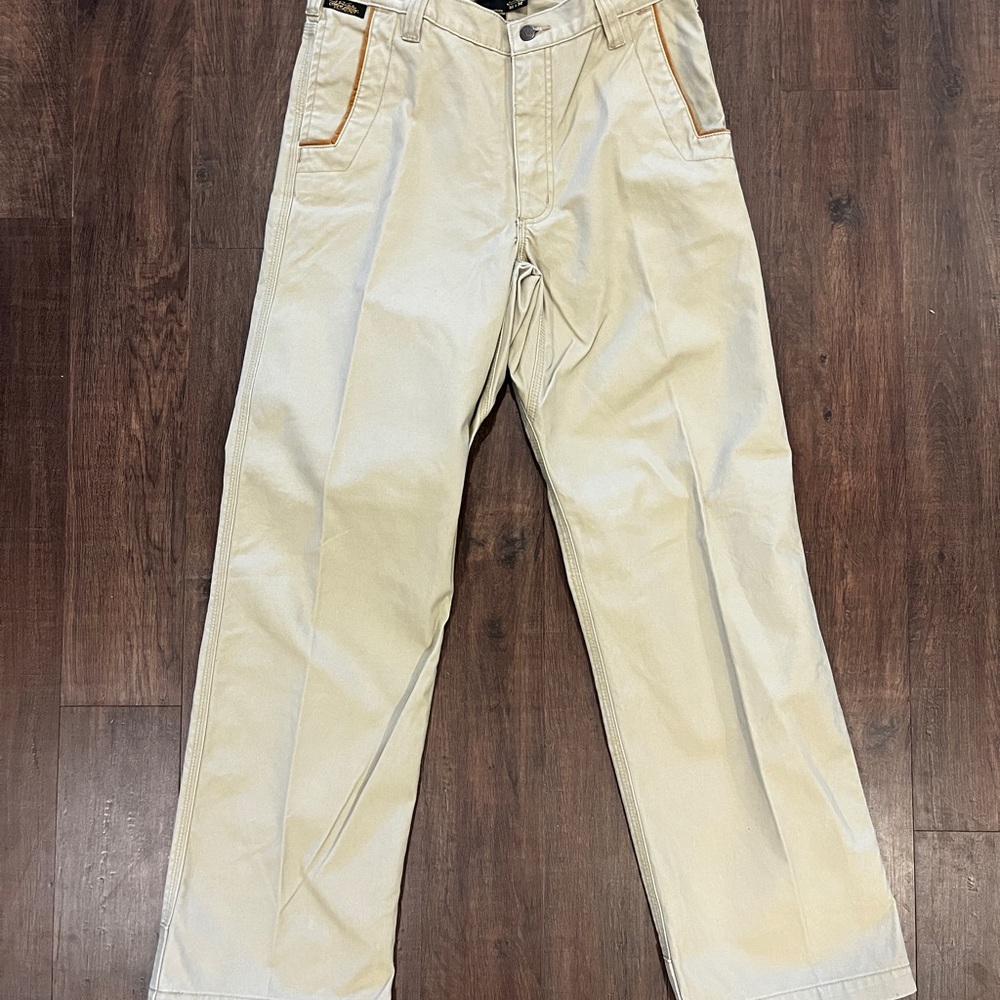 The Real Caden McCoy Western Workwear Pants Men's 32x32 Khaki No.41 Canvas Jeans